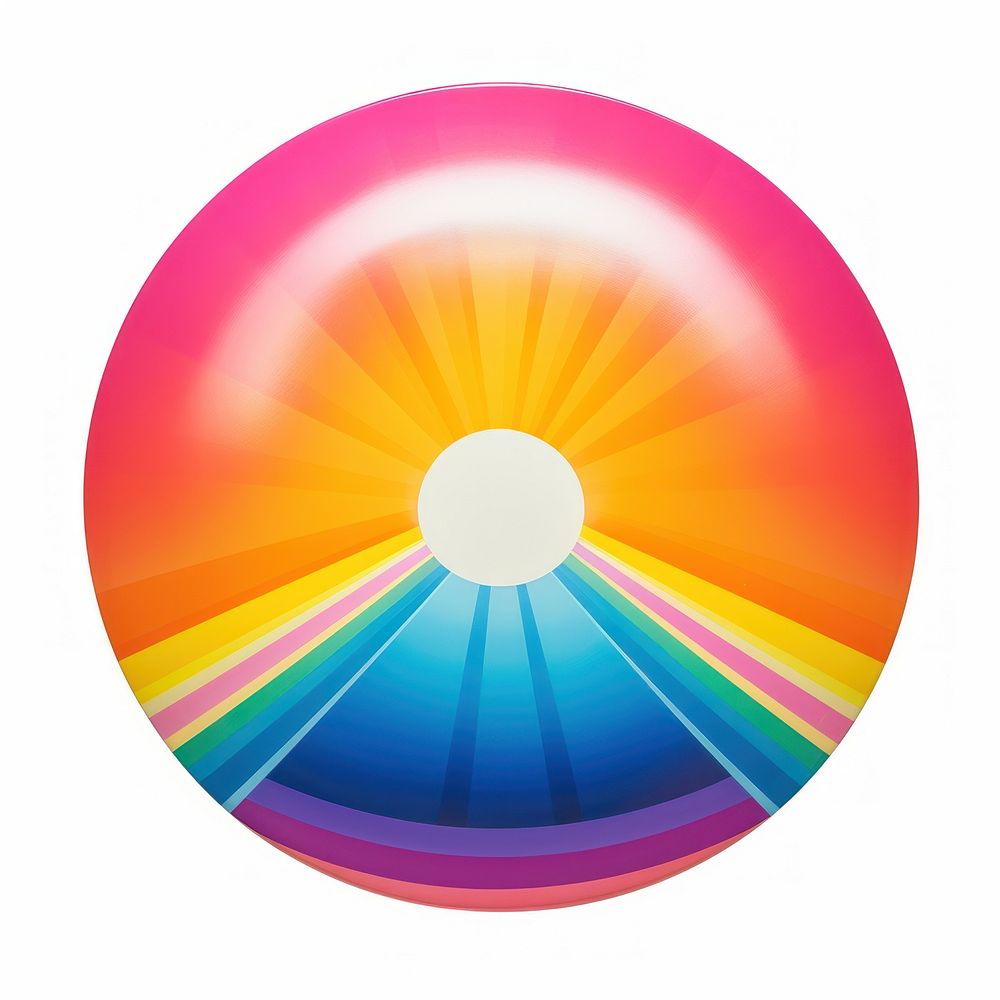 Rainbow gradients in circle white background dishware pattern. AI generated Image by rawpixel.