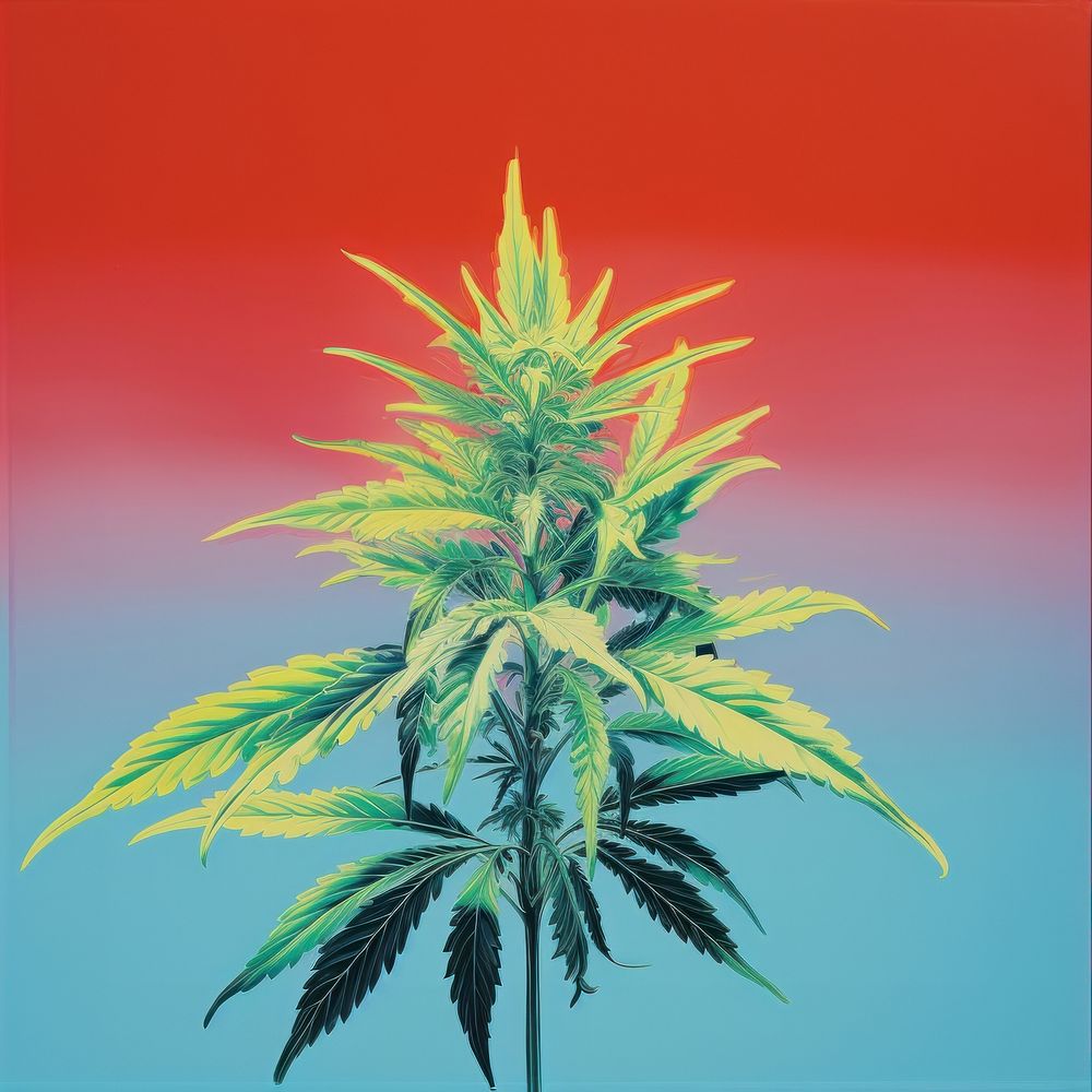 Weed cannabis plant leaf. AI generated Image by rawpixel.