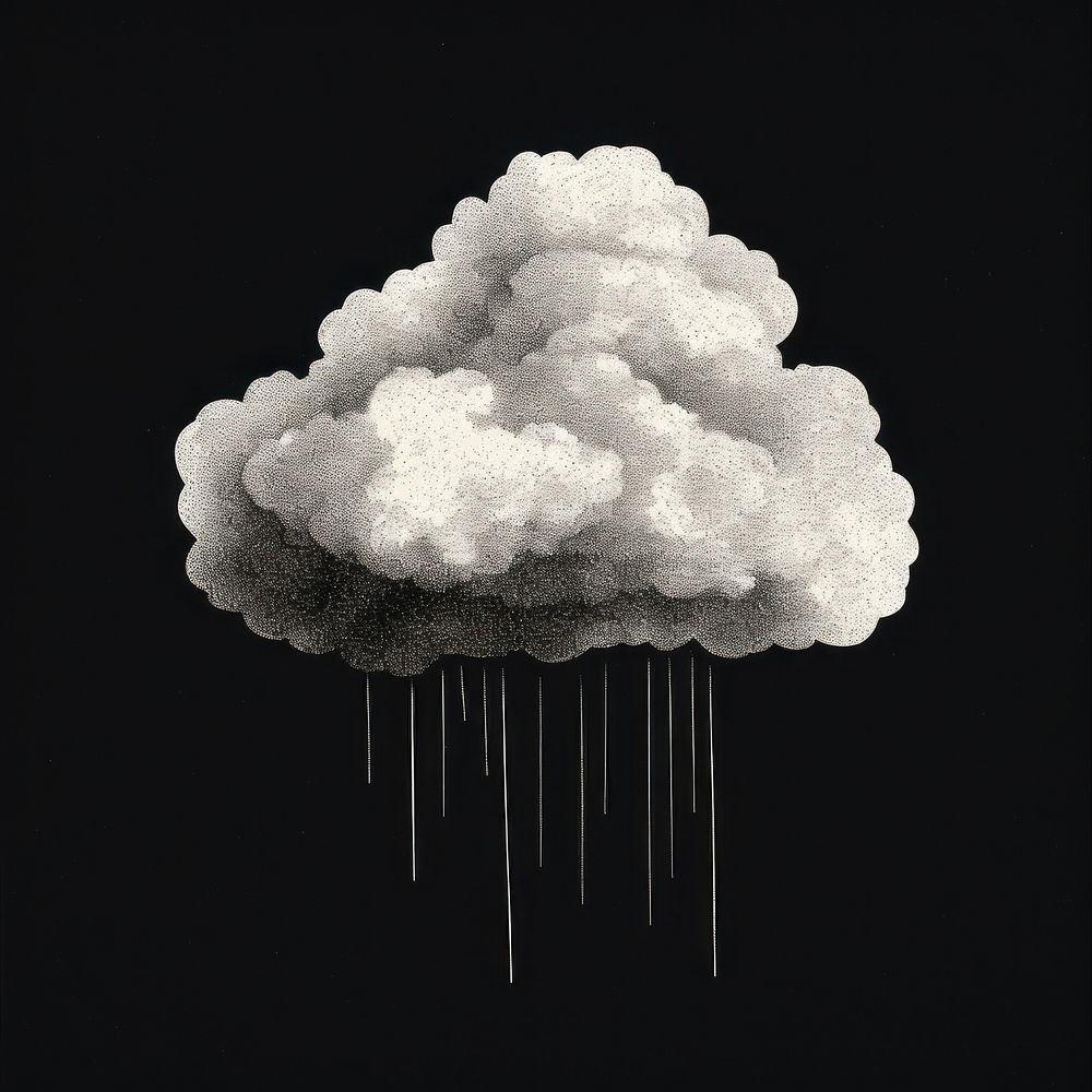 Cloud nature rain monochrome. AI generated Image by rawpixel.