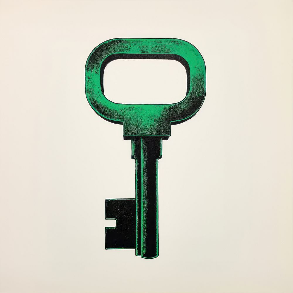 Realistic key green protection security. AI generated Image by rawpixel.