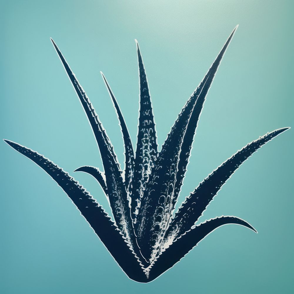 Aloe vera plant green blue. AI generated Image by rawpixel.