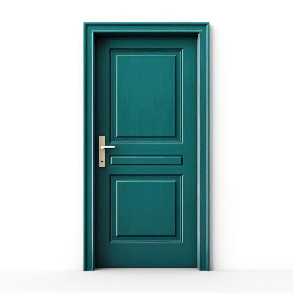 Blue painted door green teal wood. AI generated Image by rawpixel.