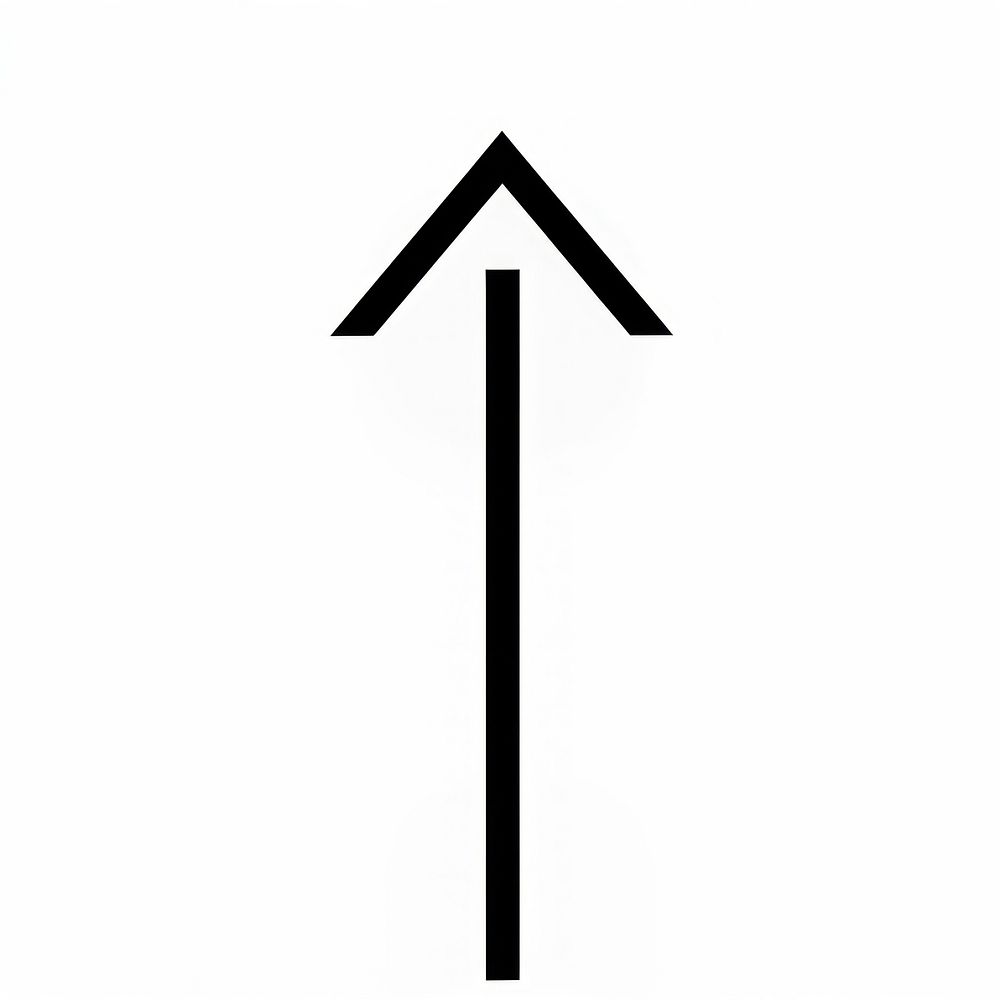 Drawing of an arrow sign symbol white line. AI generated Image by rawpixel.