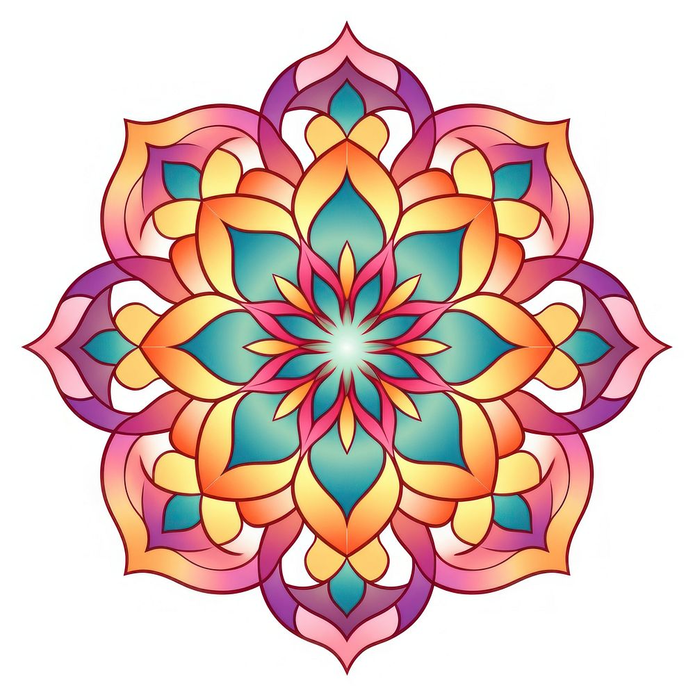 Mandala pattern line art. AI generated Image by rawpixel.