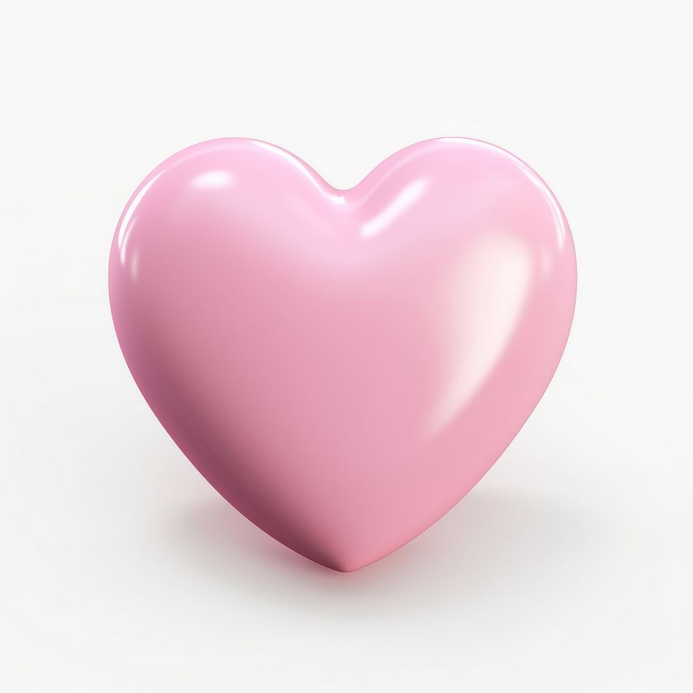 Pink heart white background balloon circle. AI generated Image by rawpixel.