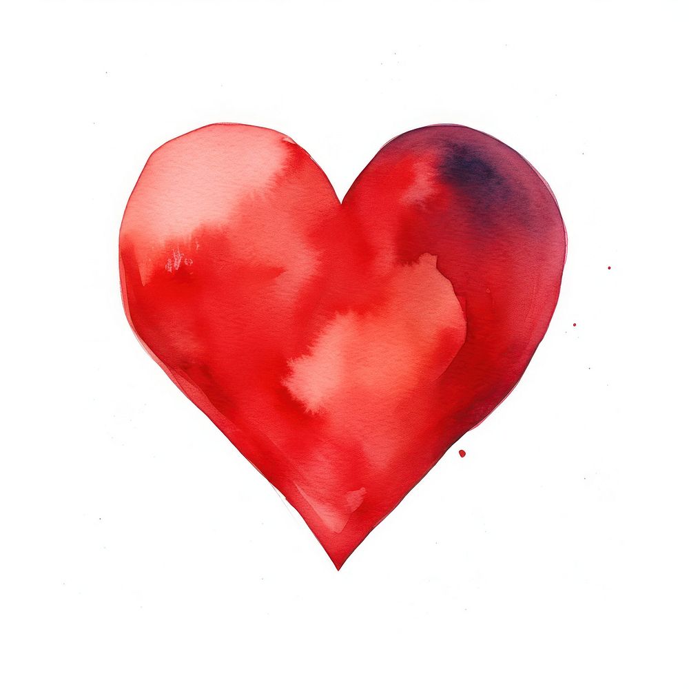 Red heart white background creativity ketchup. AI generated Image by rawpixel.