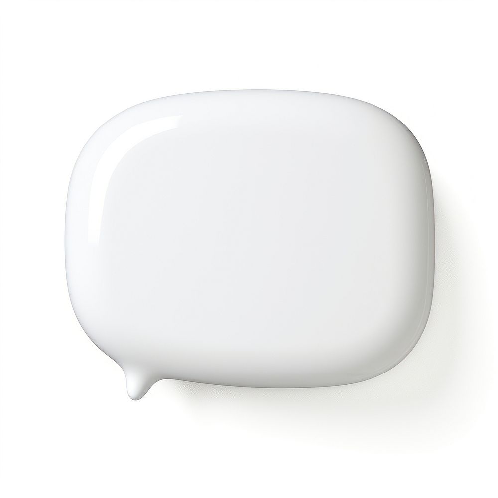 Speech bubble white white background electronics. AI generated Image by rawpixel.
