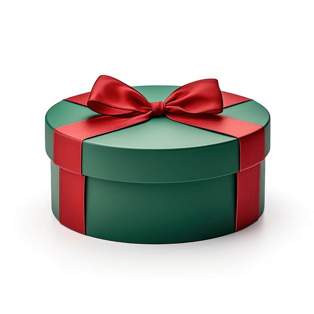 A simple circular gift box green red celebration. AI generated Image by rawpixel.