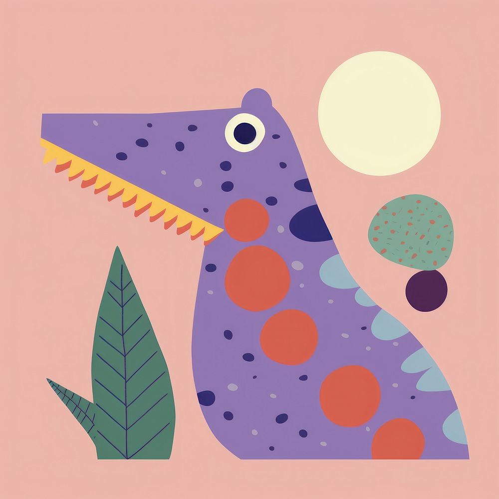 Dinosaur art cartoon pattern. AI generated Image by rawpixel.