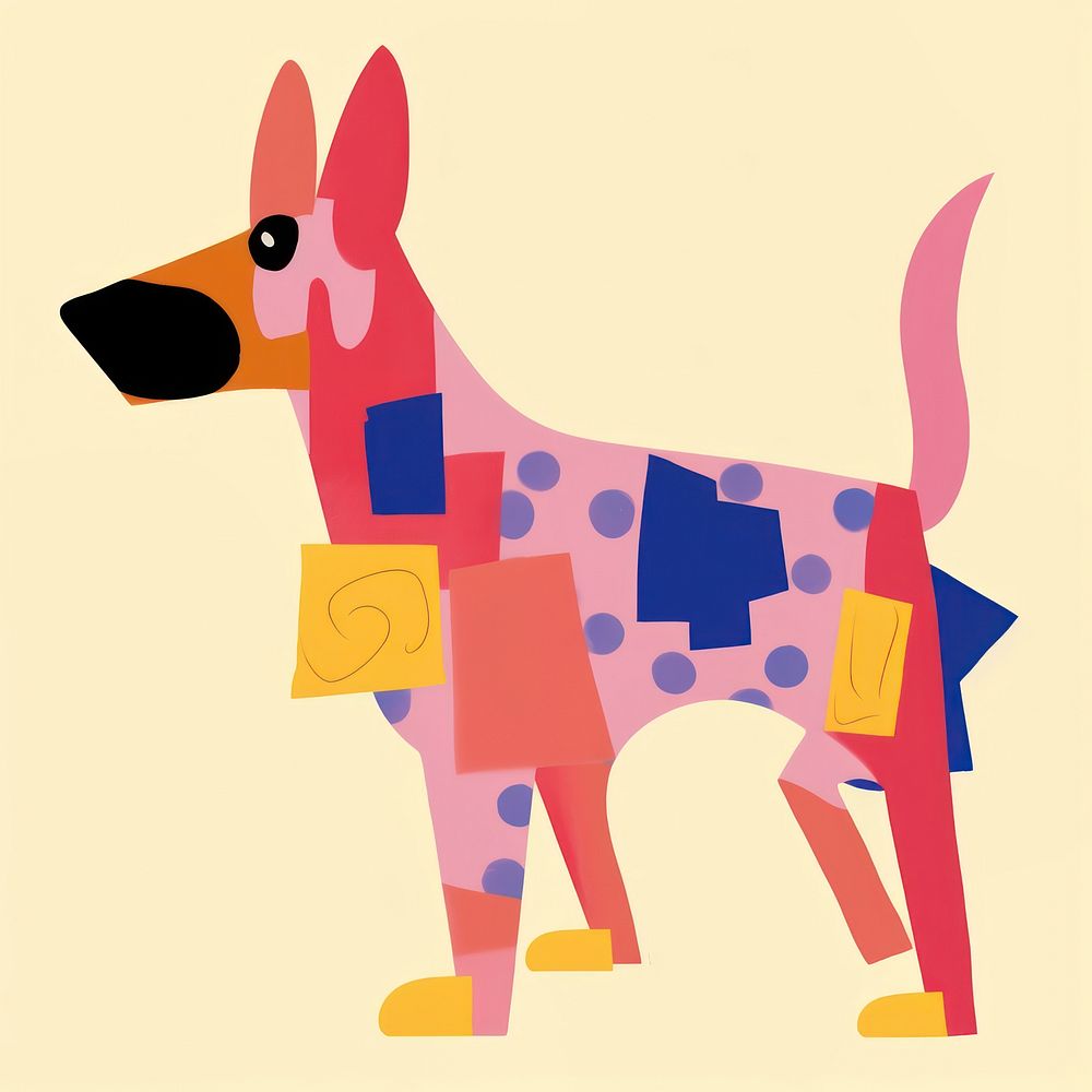 Dog cartoon drawing mammal. Free Photo Illustration rawpixel