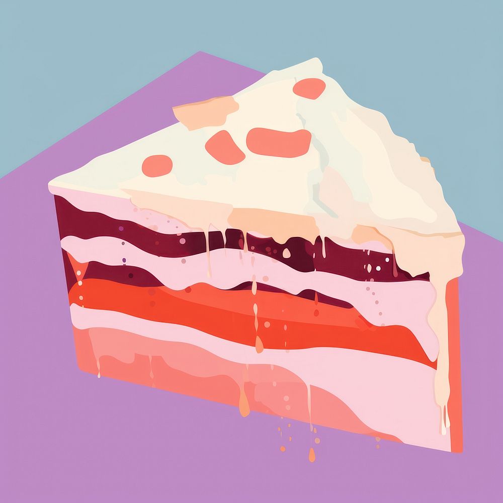 Piece of cake dessert food freshness. AI generated Image by rawpixel.