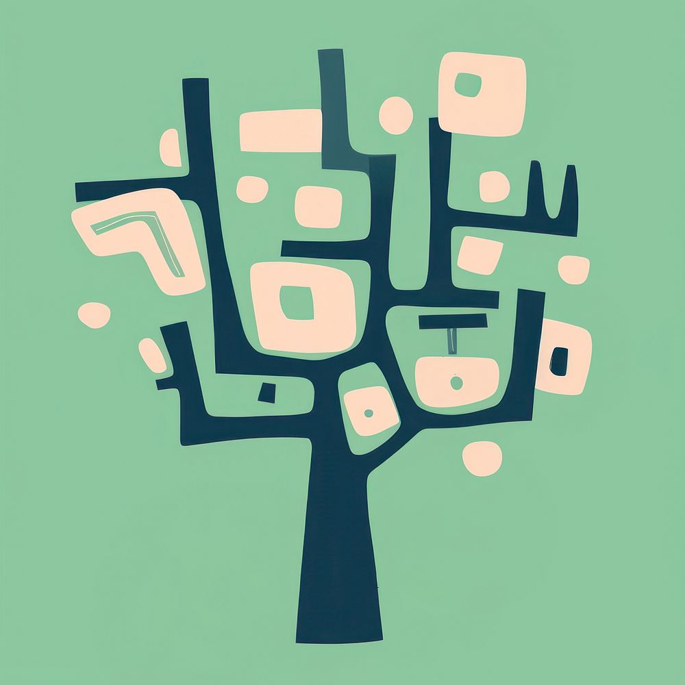 Tree cartoon drawing technology. AI generated Image by rawpixel.