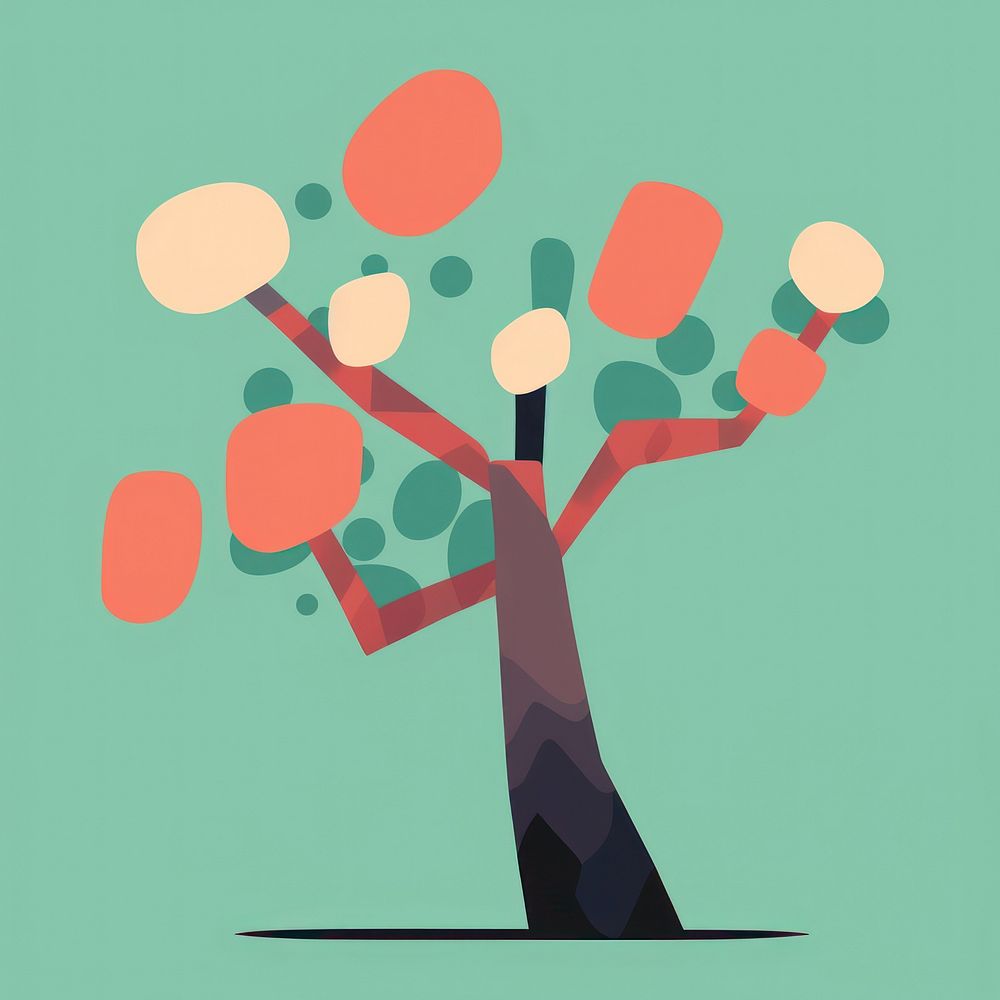Tree cartoon outdoors graphics. AI generated Image by rawpixel.