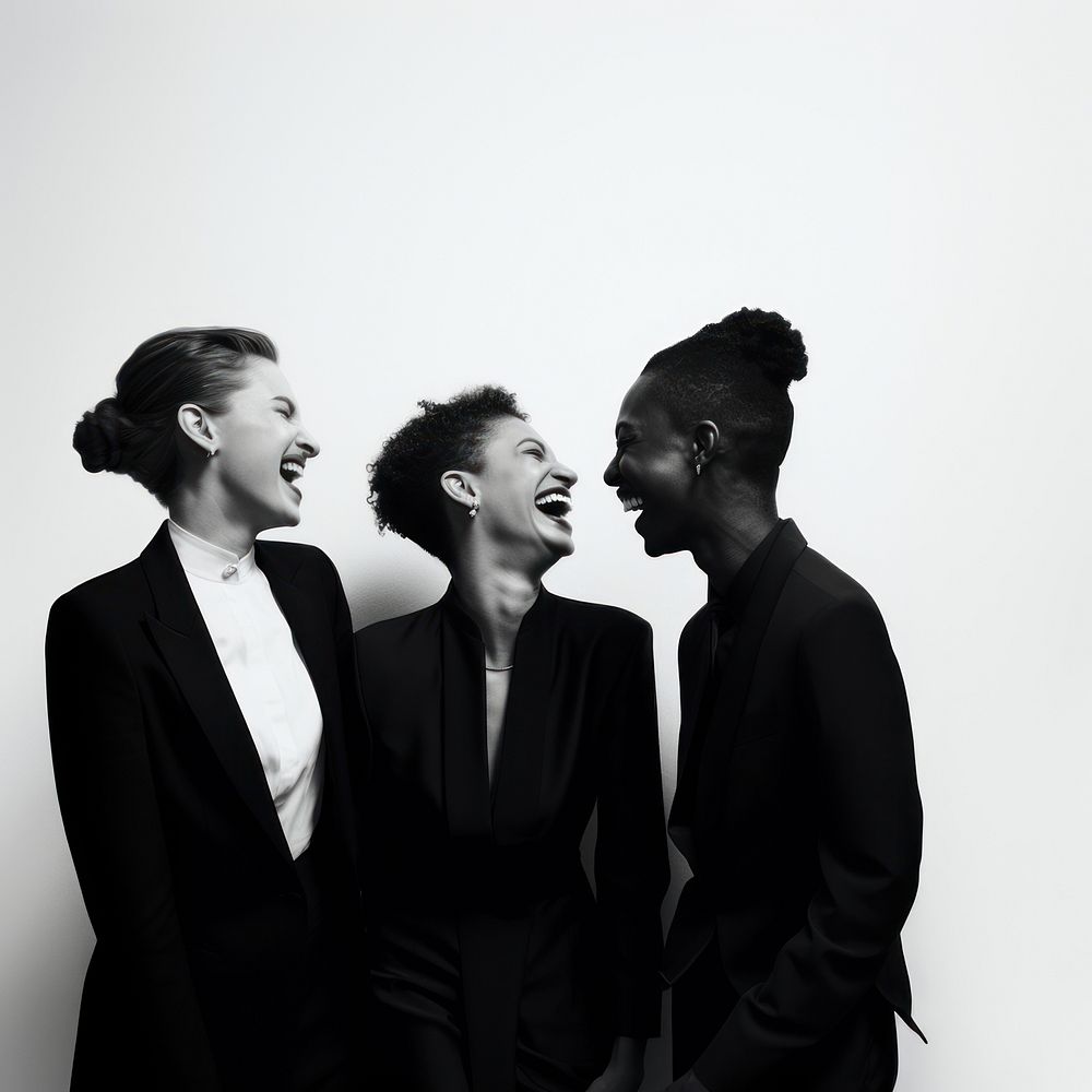 Four diversity people talking and laughing photography portrait adult. AI generated Image by rawpixel.