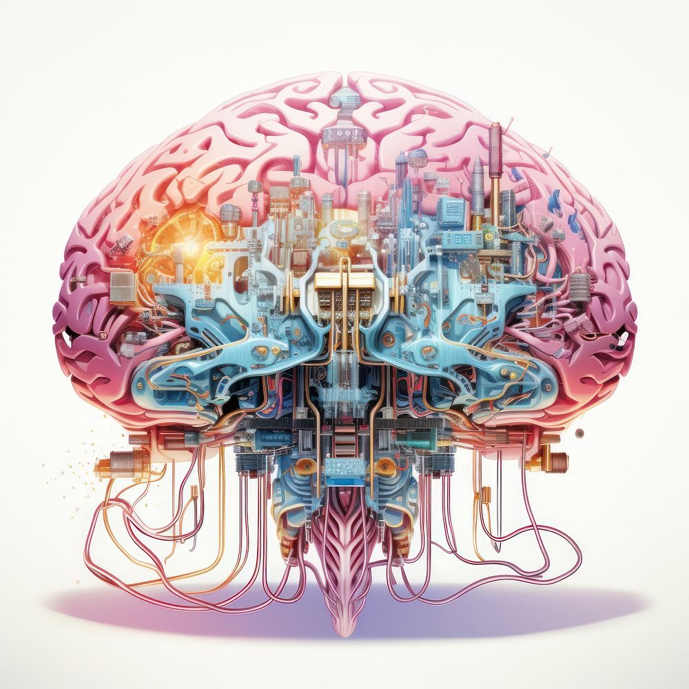 Digital brain creativity technology cyberspace. AI generated Image by rawpixel.