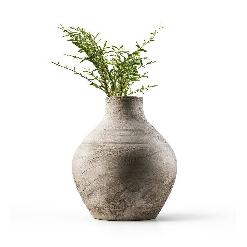 Cement vase decoration pottery plant. AI generated Image by rawpixel.
