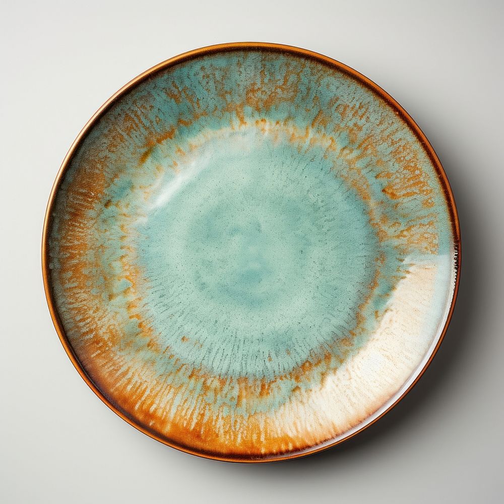 Ceramic plate porcelain art tableware. AI generated Image by rawpixel.