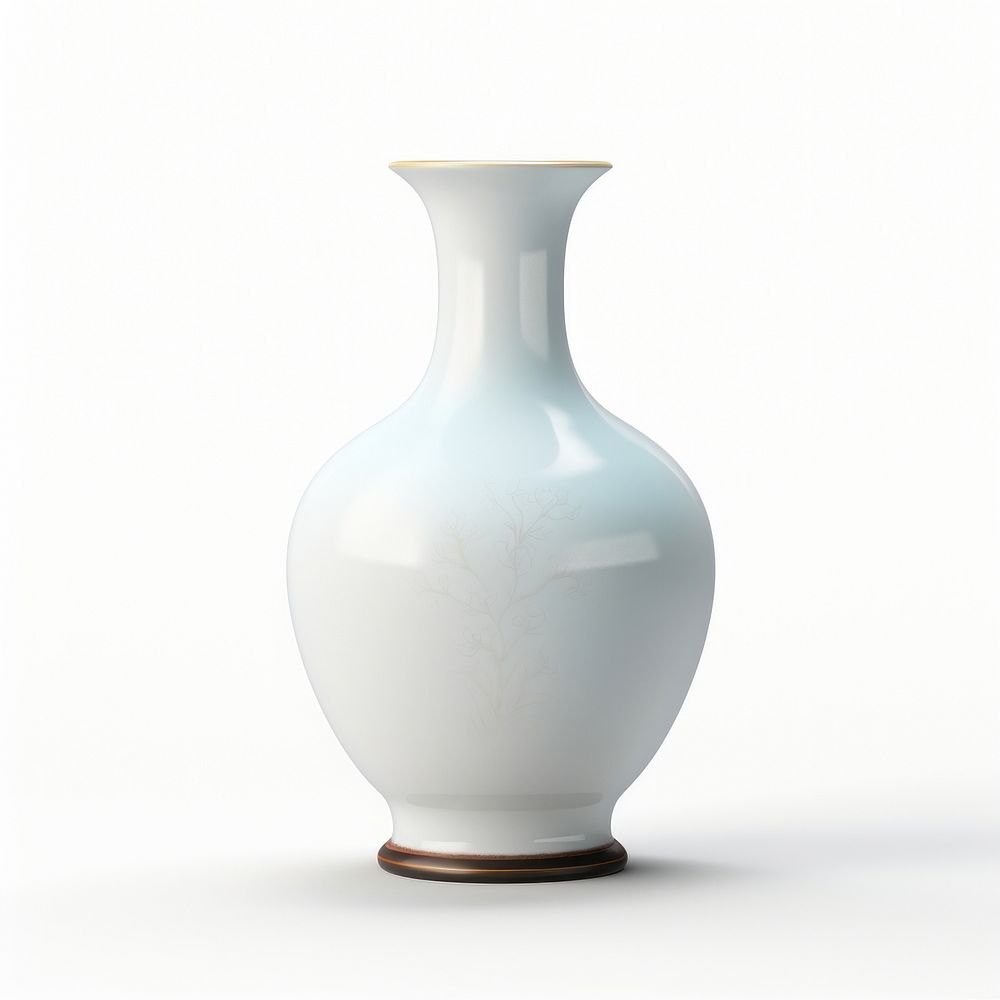 Minimal chinese vase porcelain pottery white. AI generated Image by rawpixel.