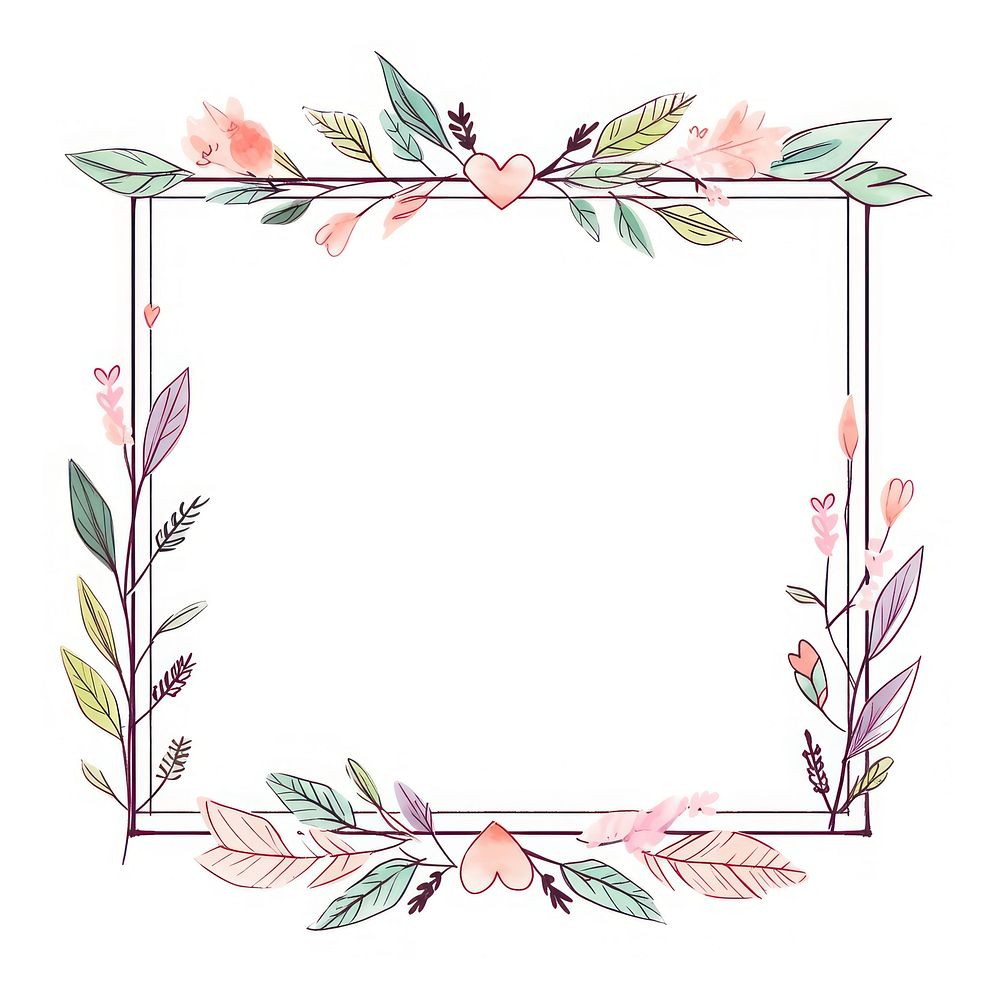 Arrow frame plant art. AI generated Image by rawpixel.