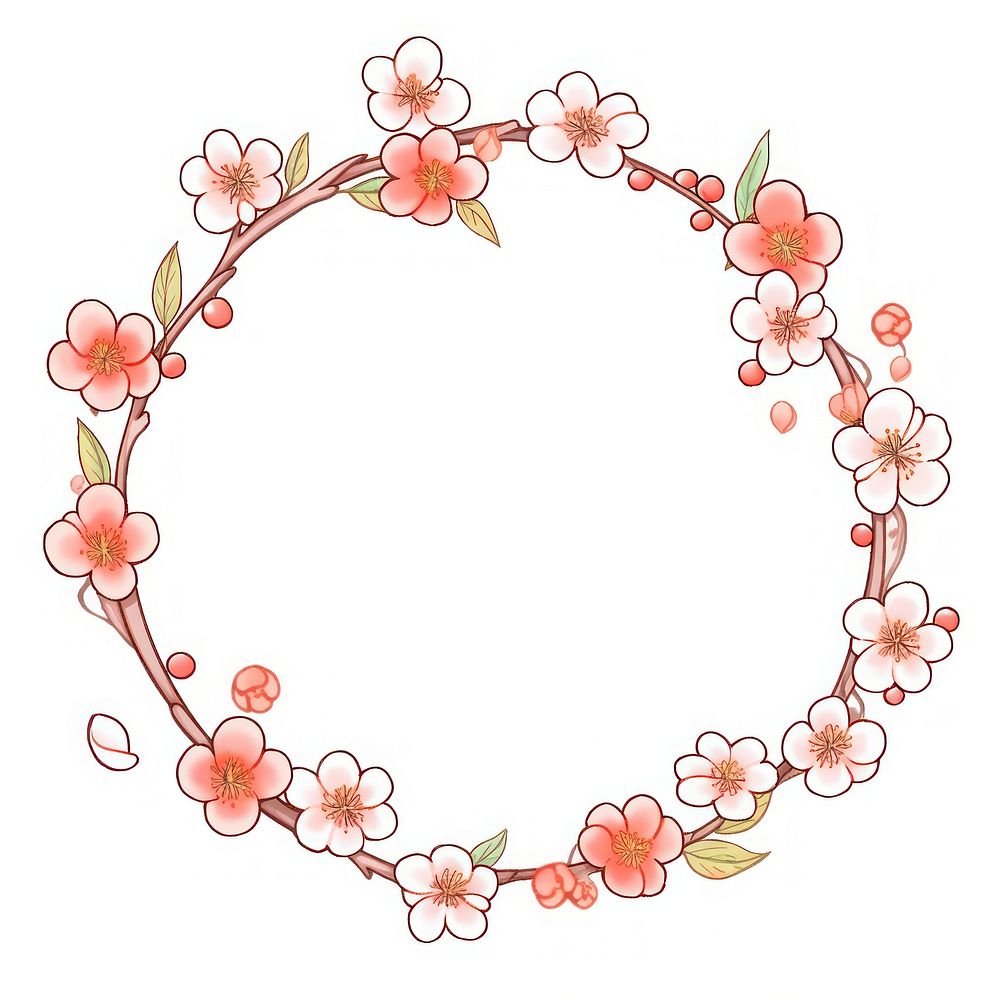Sakura pattern flower plant. AI generated Image by rawpixel.