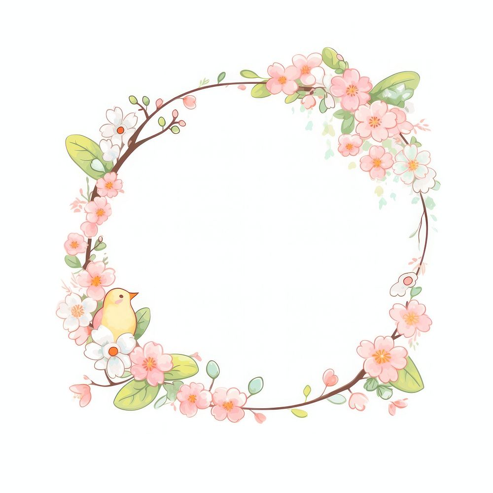 Spring blossom pattern flower plant. AI generated Image by rawpixel.