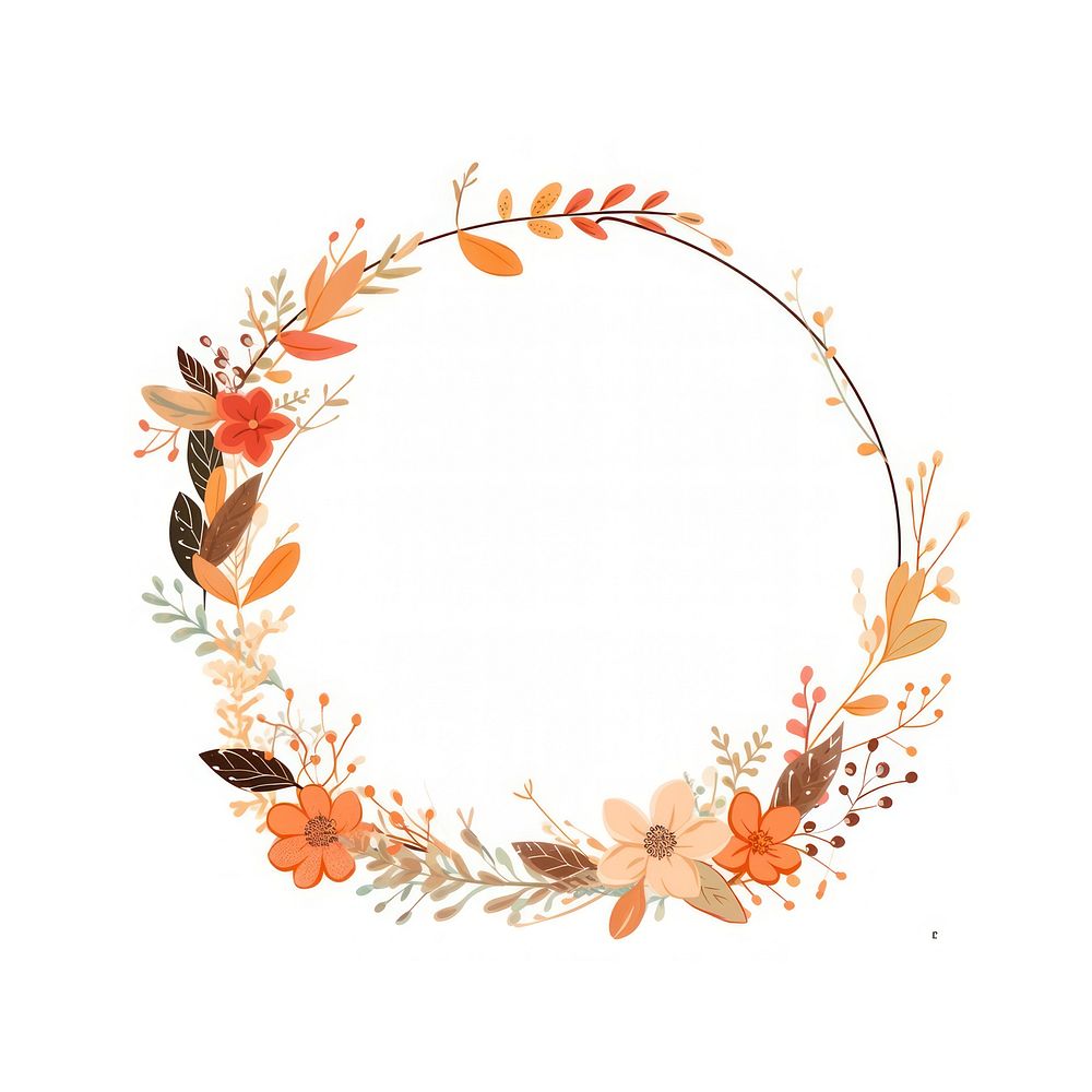 Autumn flower pattern plant art. AI generated Image by rawpixel.