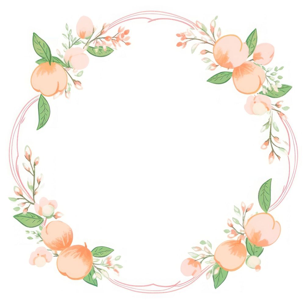 Peaches flower plant art. AI generated Image by rawpixel.