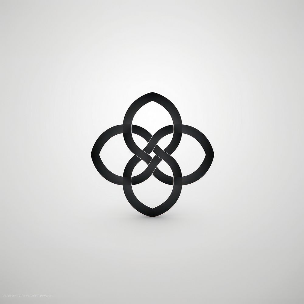 Trefoil symbol shape black. AI generated Image by rawpixel.