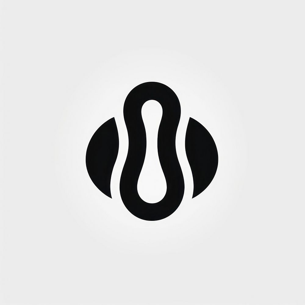 Oval logo black stencil. AI generated Image by rawpixel.