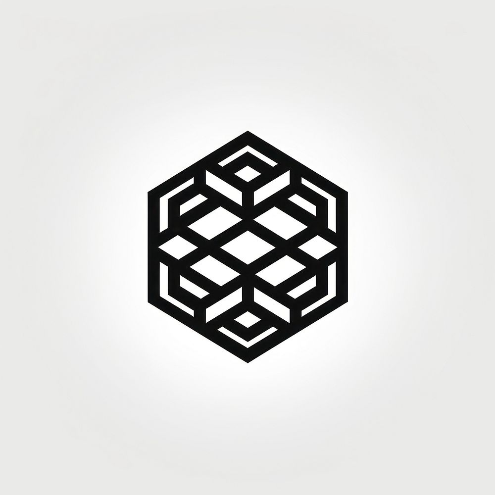 Hexagon shape black logo. AI | Free Photo Illustration - rawpixel
