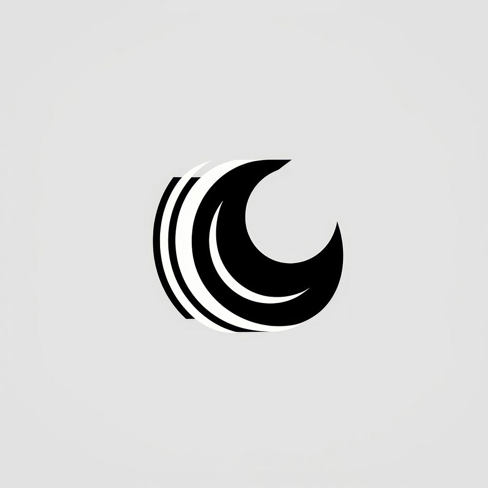 Curves typo logo shape black. AI generated Image by rawpixel.