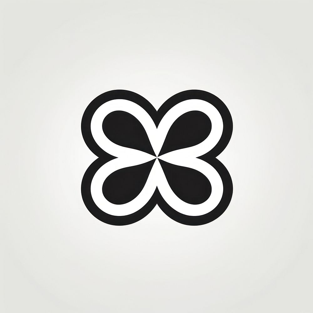 Trefoil logo symbol shape. AI generated Image by rawpixel.