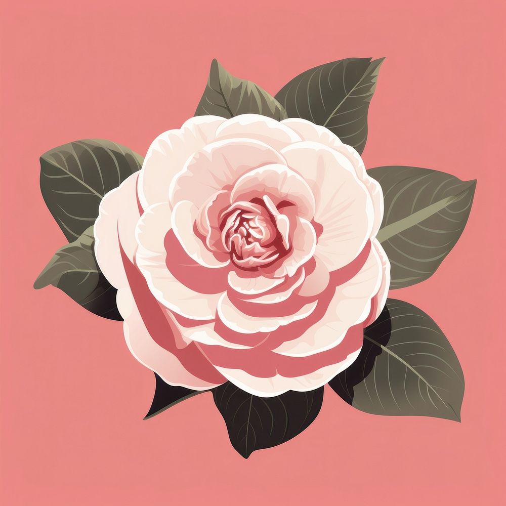 Camellia flower petal plant. AI generated Image by rawpixel.