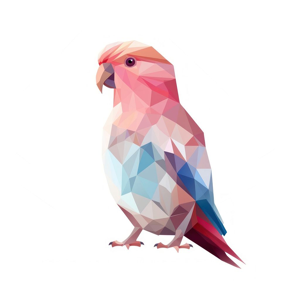 Bird animal parrot white background. AI generated Image by rawpixel.