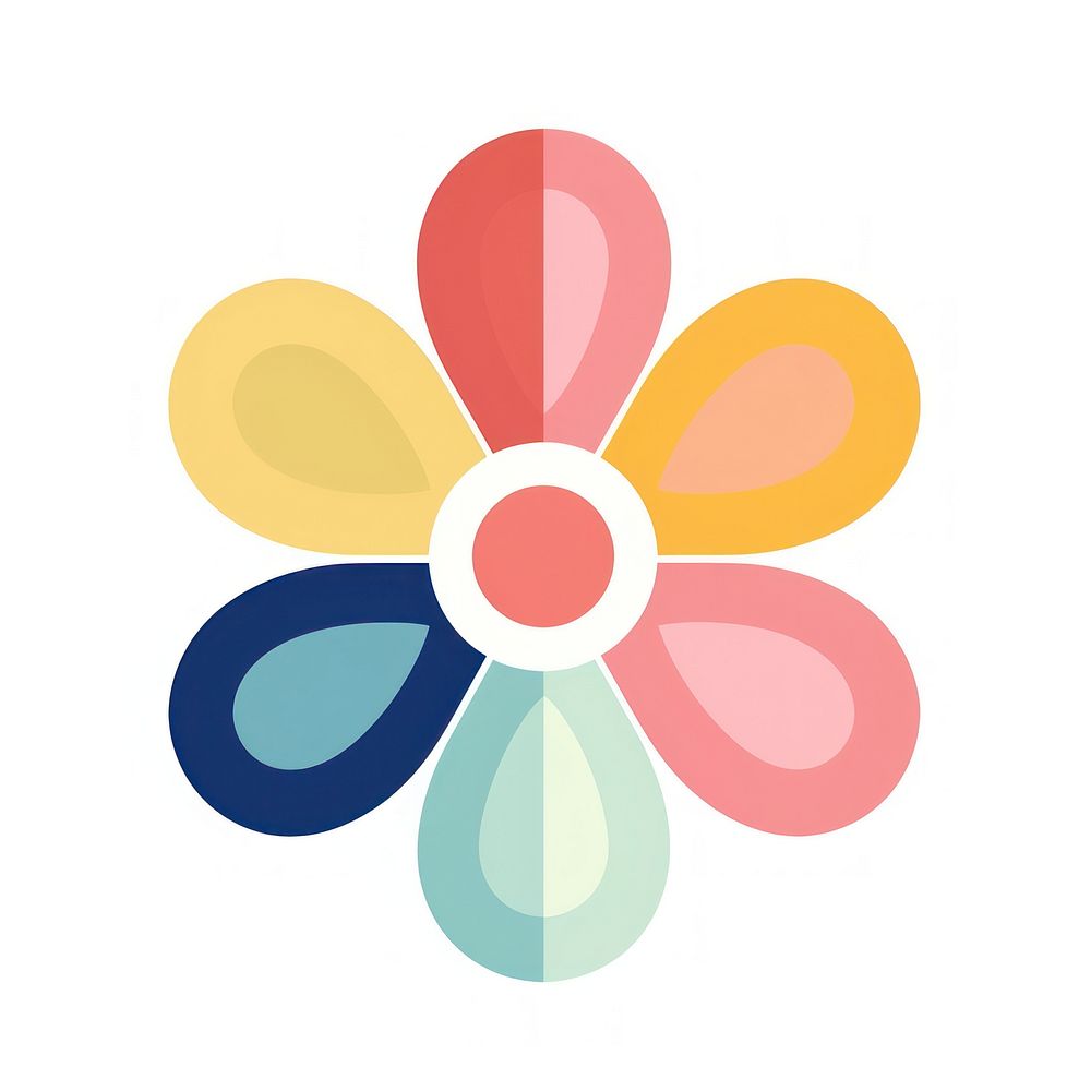 Flower pattern shape logo. AI generated Image by rawpixel.