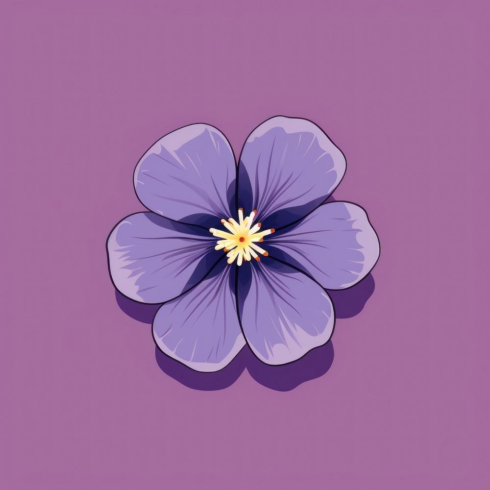 Flower purple blossom petal. AI generated Image by rawpixel.