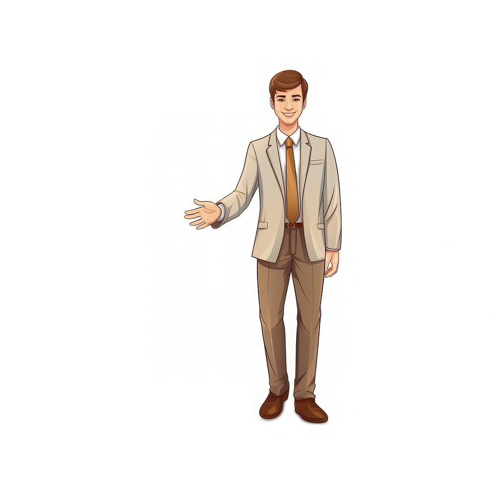 Business man shaking hand standing blazer adult. AI generated Image by rawpixel.