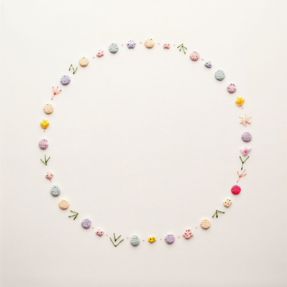 Little Easter circle border necklace jewelry pattern. AI generated Image by rawpixel.