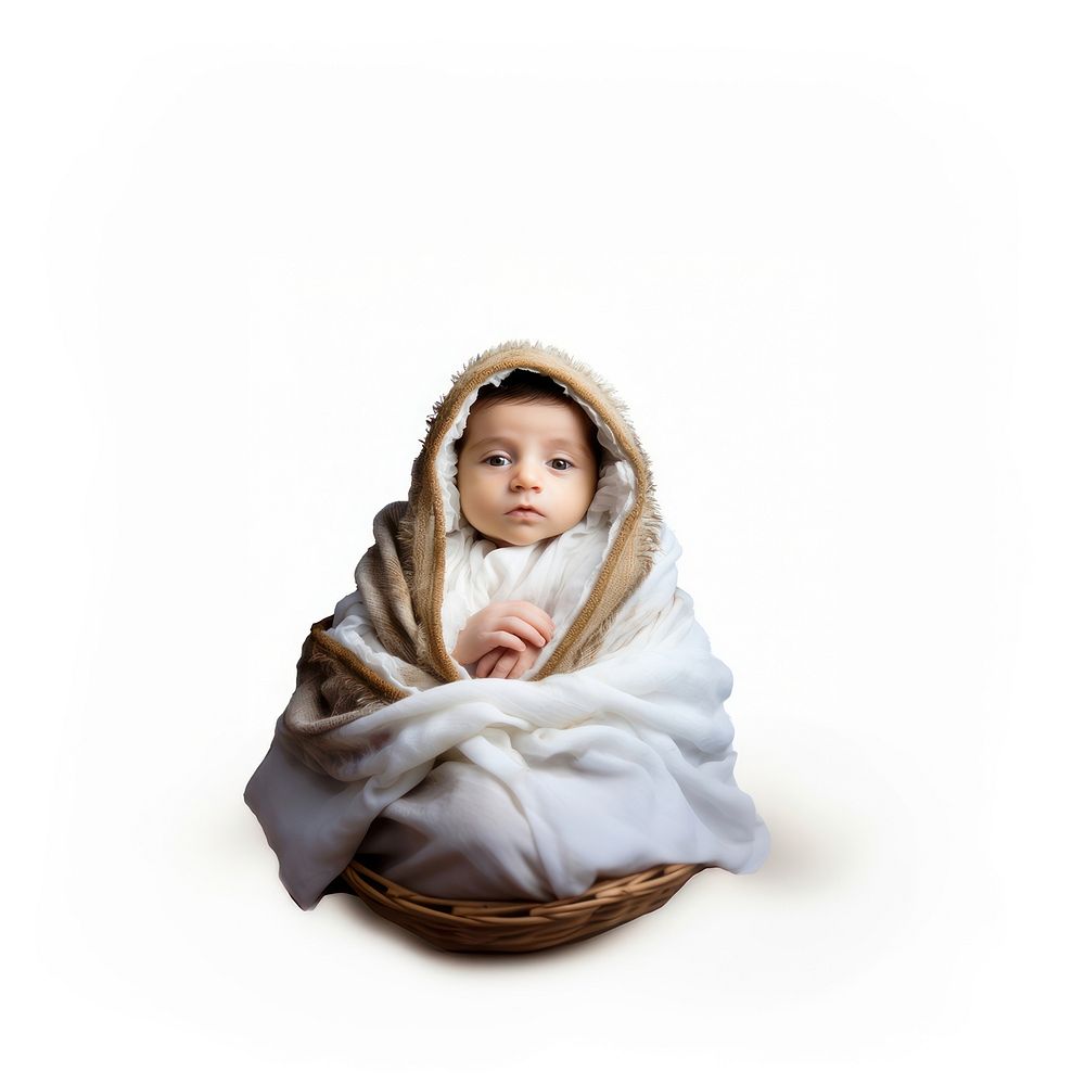 Baby Jesus baby portrait blanket. AI generated Image by rawpixel.