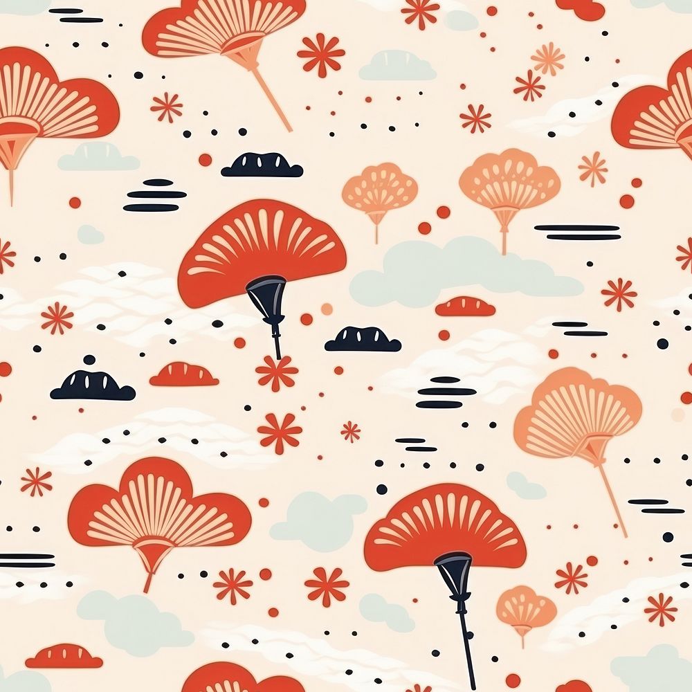 Chinese cloud paint brush pattern backgrounds invertebrate. AI generated Image by rawpixel.