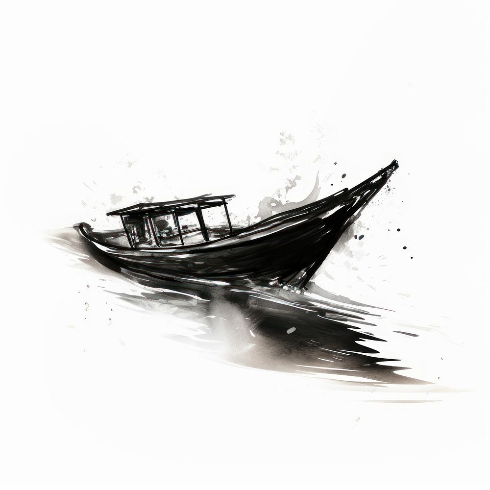 Boat boat outdoors vehicle. AI generated Image by rawpixel.