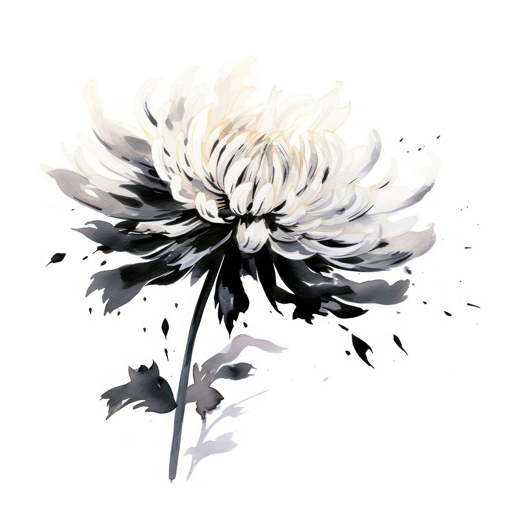 Chrysanthemum flower plant white. AI generated Image by rawpixel.