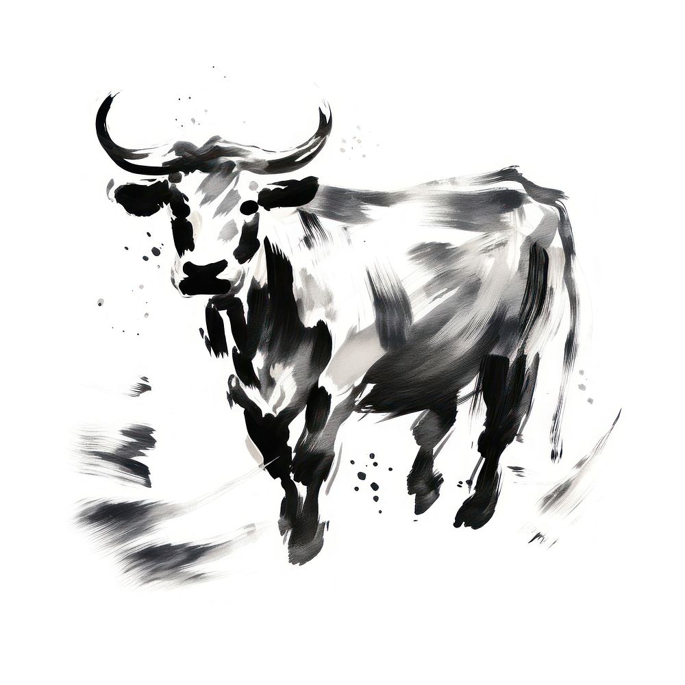 Cow chinese zodiac livestock cattle mammal. AI generated Image by rawpixel.