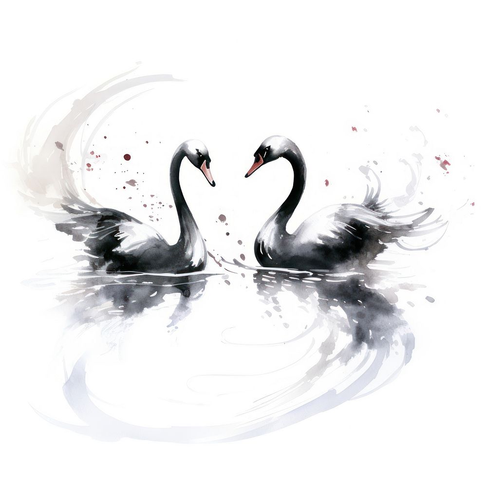 Chinese swan animal bird wing. AI generated Image by rawpixel.