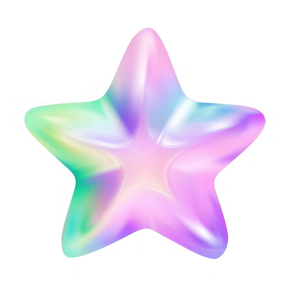 Star abstract rainbow starfish. AI generated Image by rawpixel.