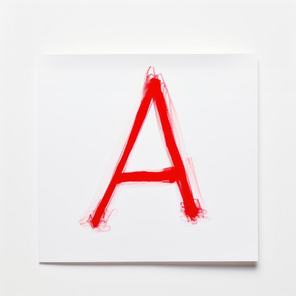 A with plus alphabet drawn with a red marker on a white paper text creativity triangle. AI generated Image by rawpixel.