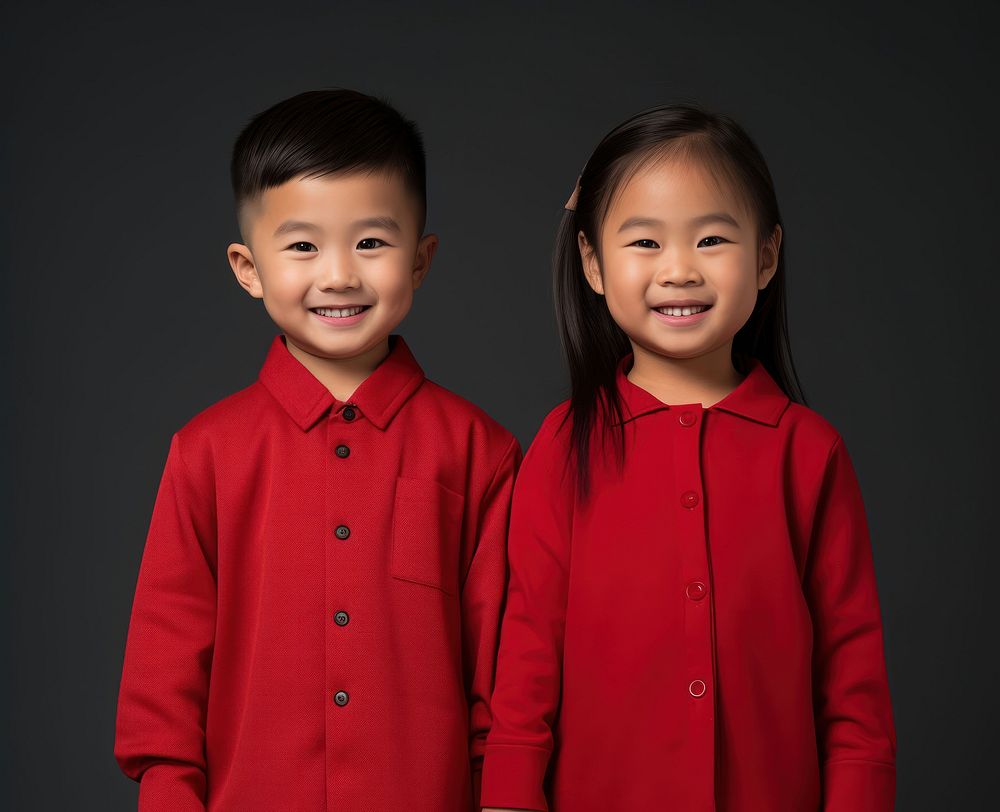 5 years old boy and girl portrait child photo. AI generated Image by rawpixel.