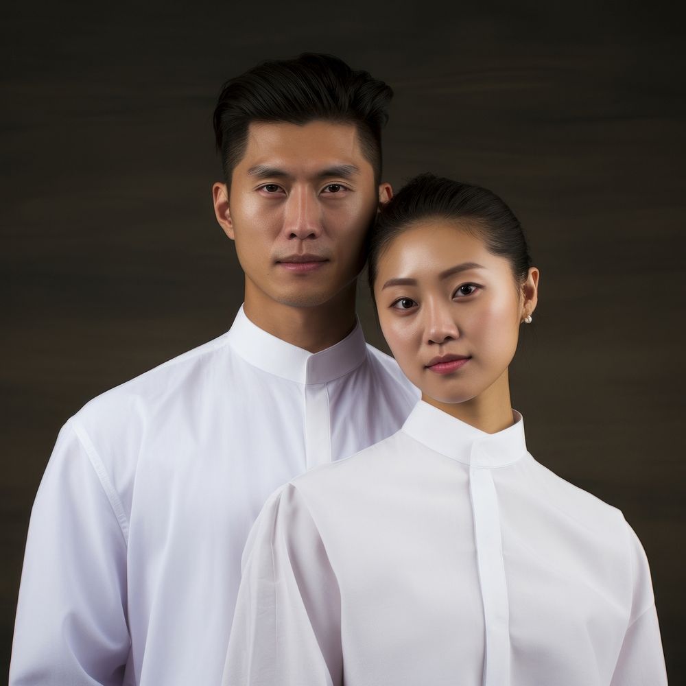 Couple shirt portrait adult. AI generated Image by rawpixel.