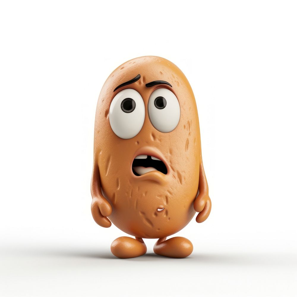 Peanut face toy white background. AI generated Image by rawpixel.