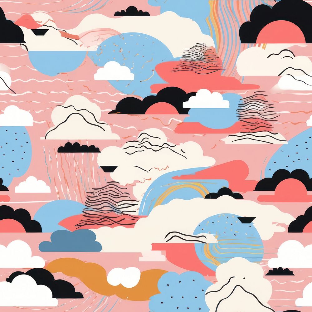 Vibrant cloud pattern abstract graphics art. AI generated Image by rawpixel.